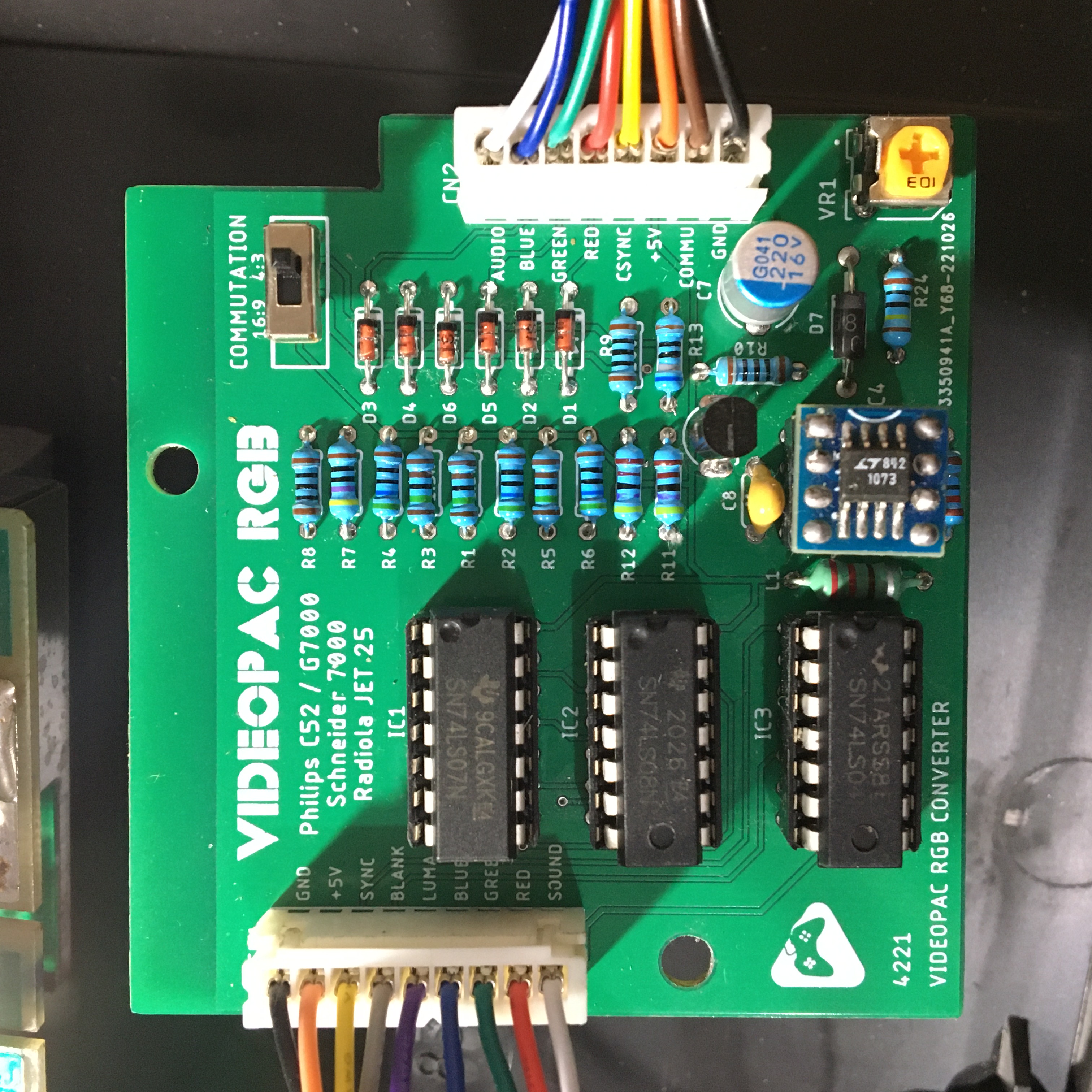 Carte de conversion RGB Videopac